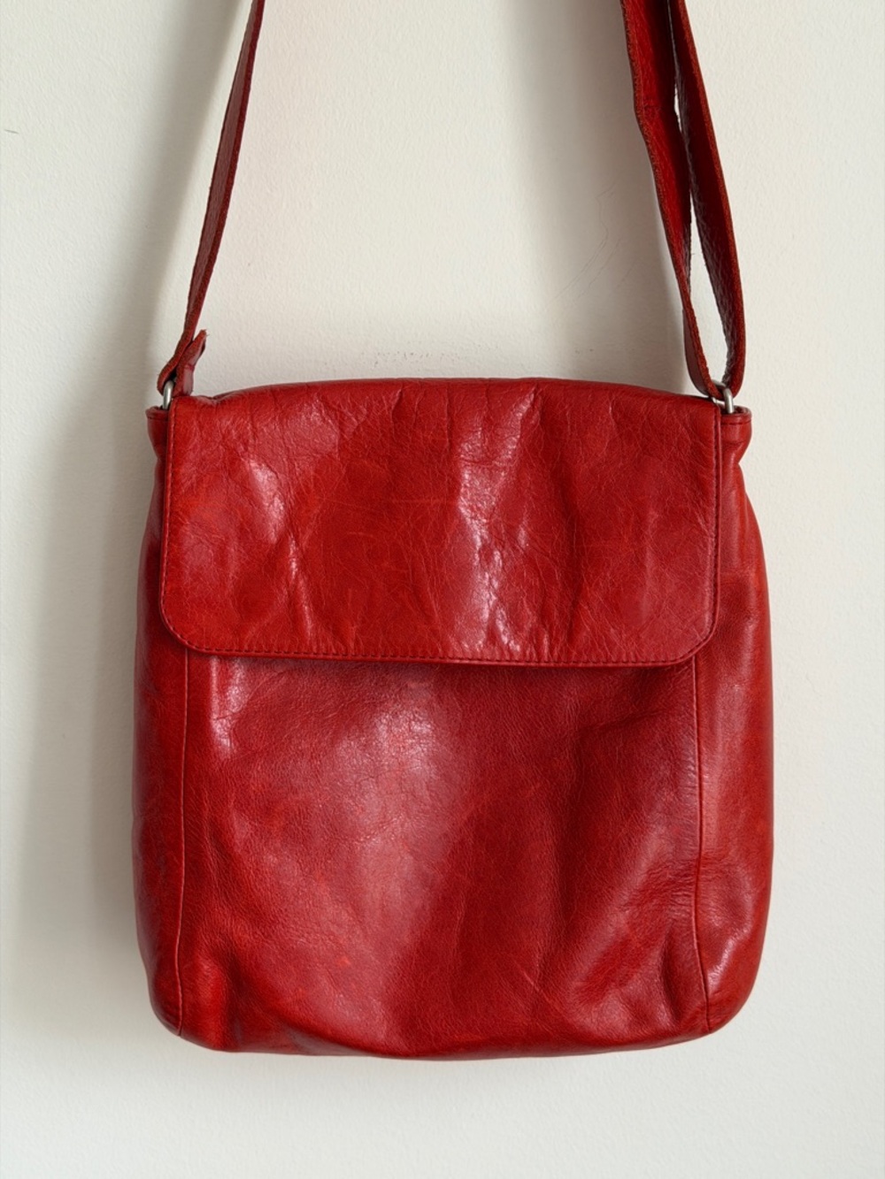 Red Leather Crossbody Bag